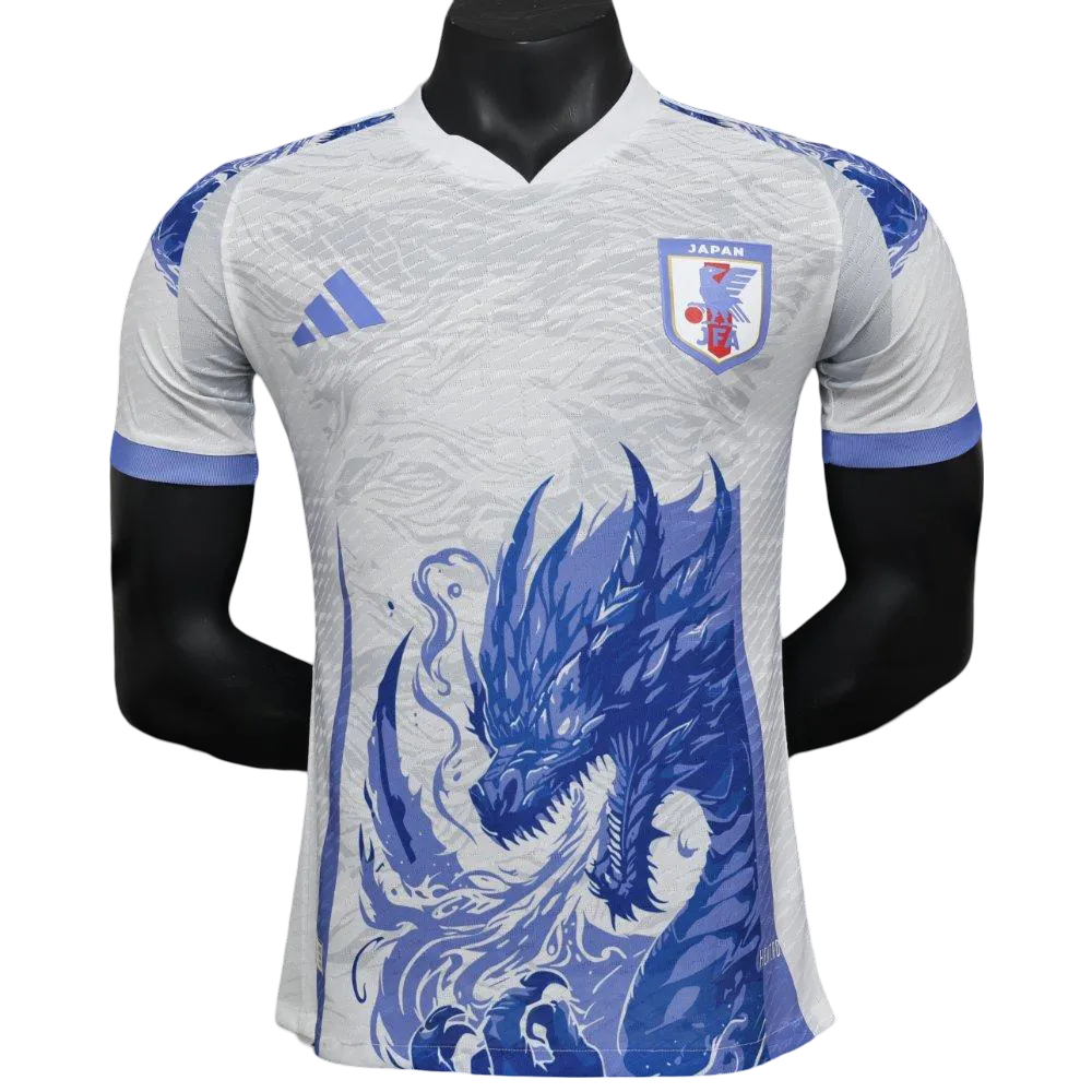 Japan Blue DRAGON White Jersey front view – NipponKits

