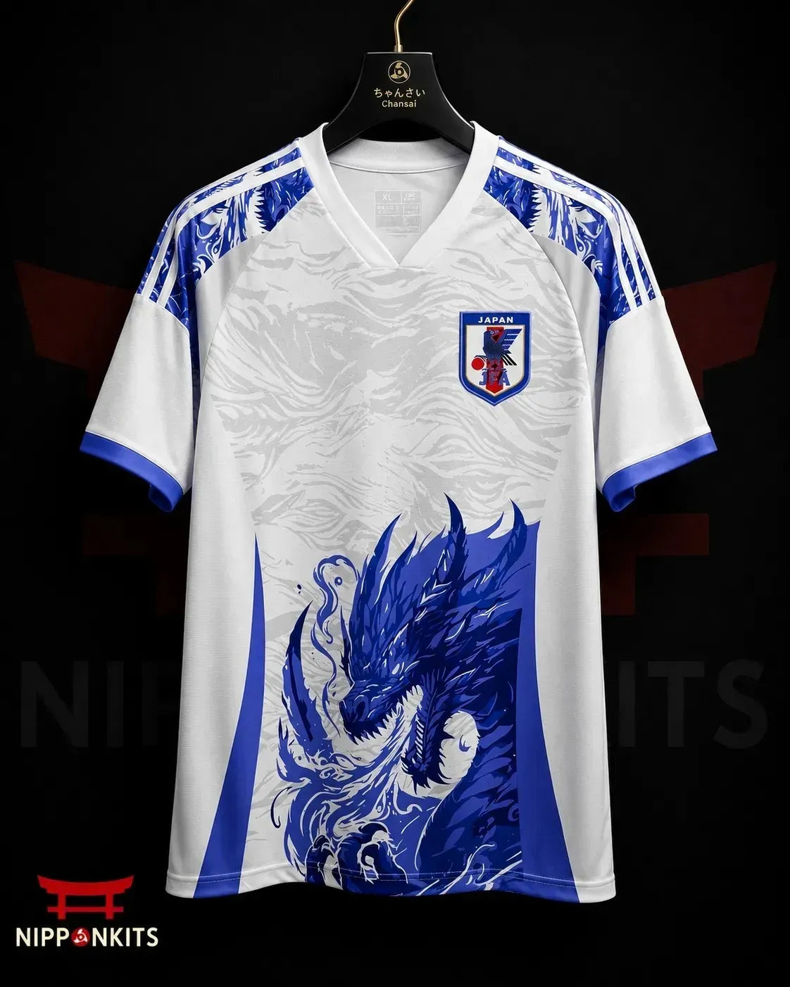 Japan Blue Dragon White Jersey