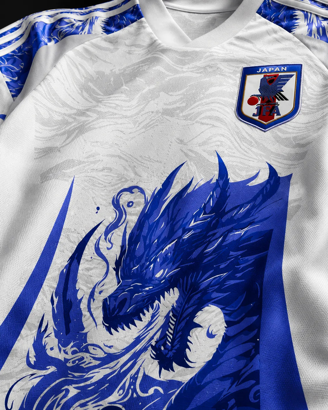 Japan Blue Dragon White Jersey