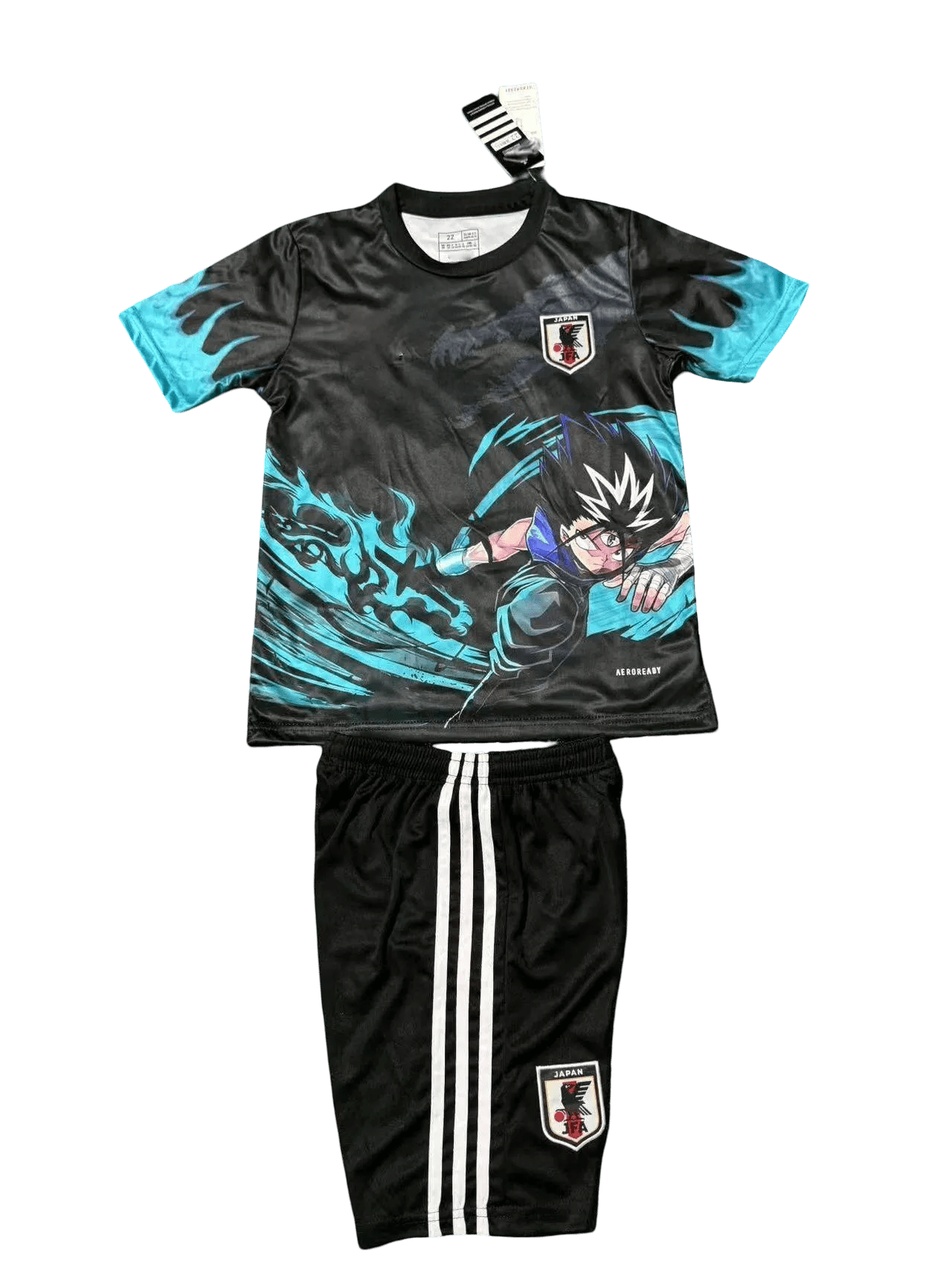 Japan Blue Flame Youth Football Kit with anime design