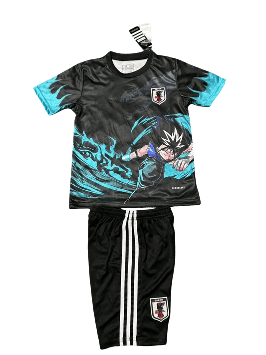 Japan Blue Flame Youth Football Kit with anime design