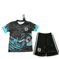 Youth football kit black and blue Japan edition