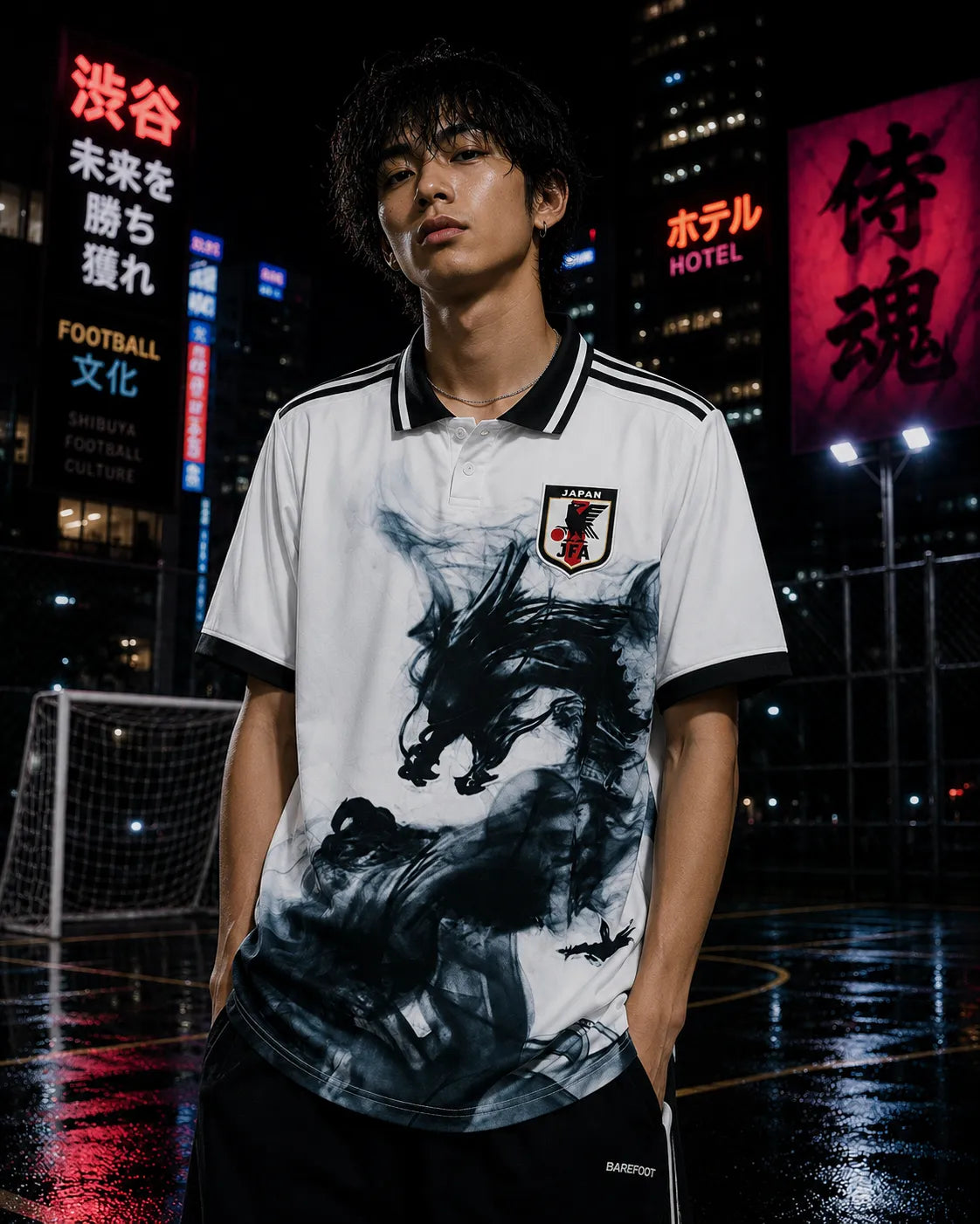 Japan Chinese Dragon White Jersey
