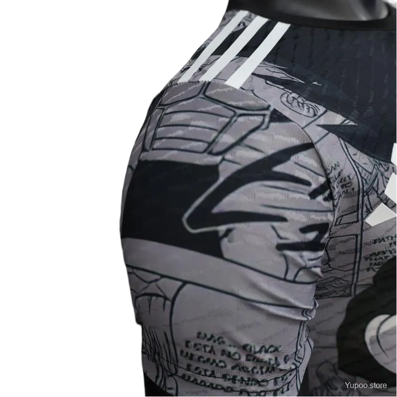 Anime football jersey Vegeta grey concept kit from NipponKits