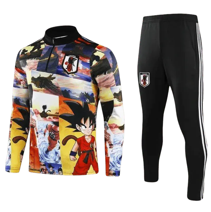 Japan dragon ball jacket zip goku multi-color patchwork
