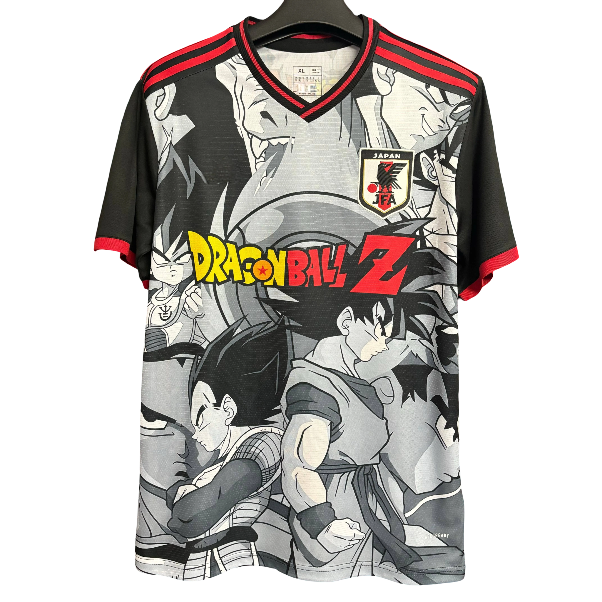 Japan goku dragon ball soccer jersey vegeta character design front v-neck
