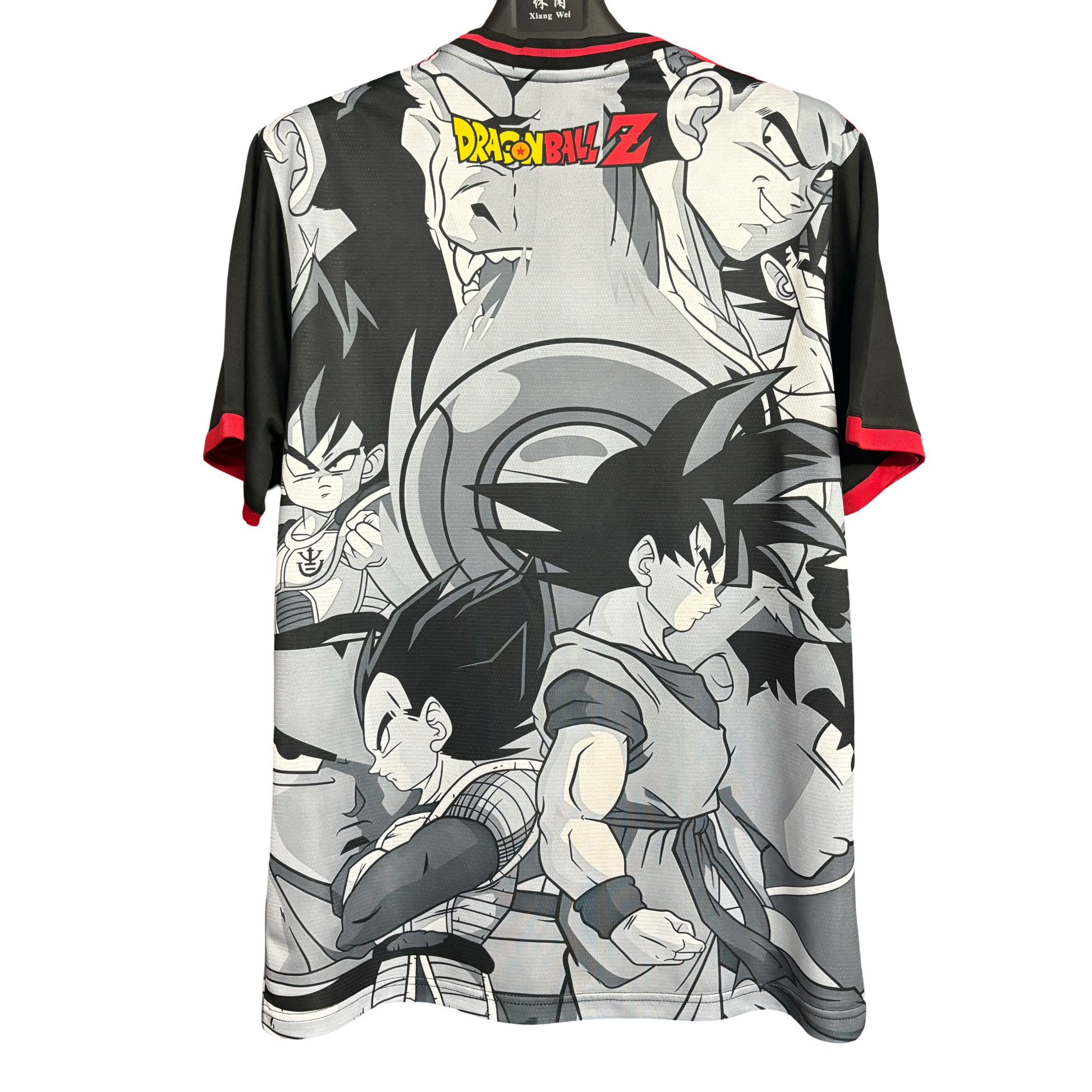 Japan dragon ball z goku football jersey z fighters monochrome back
