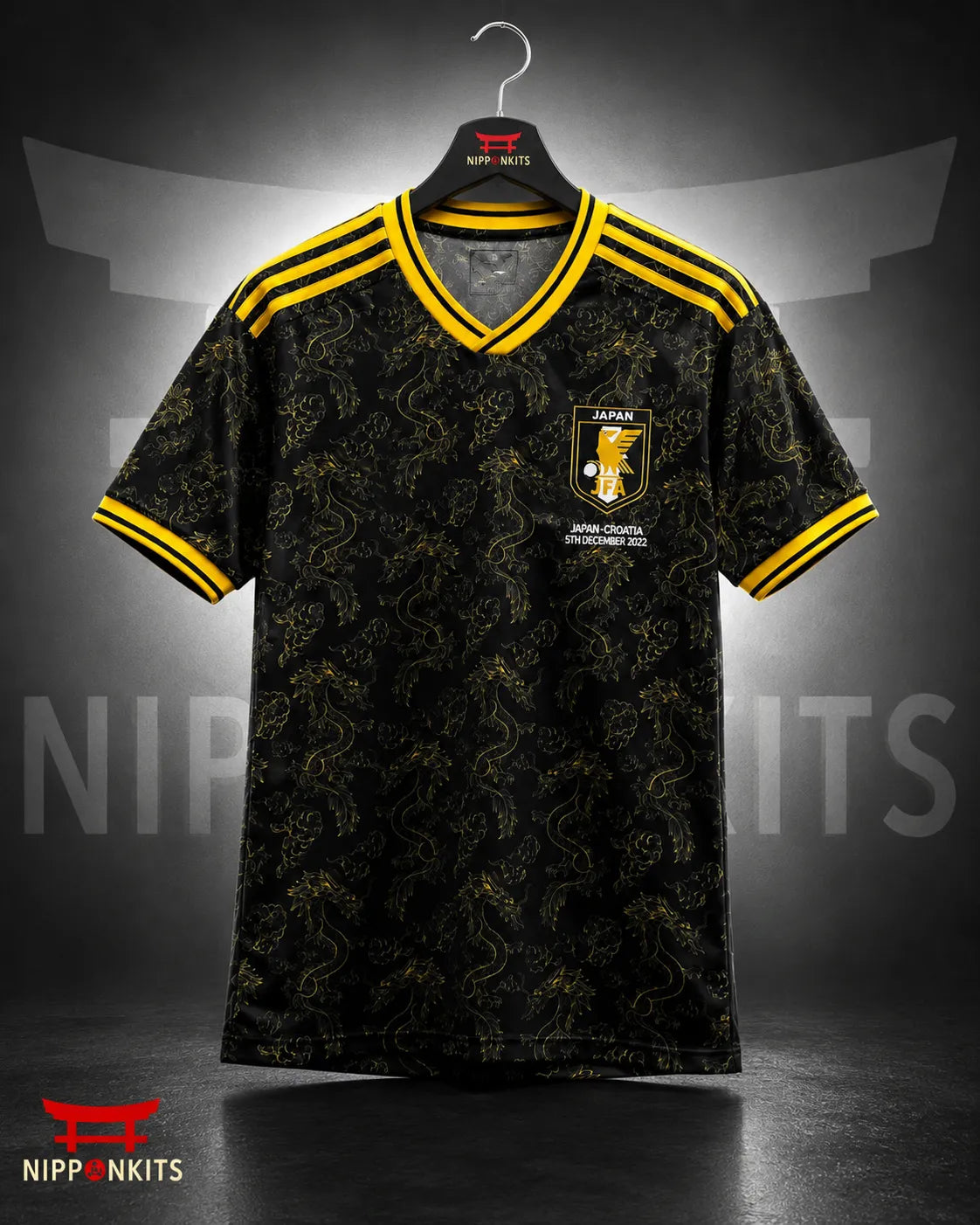 Japan Dragon Black Gold Jersey