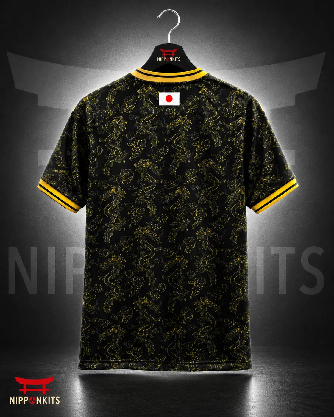 Japan Dragon Black Gold Jersey