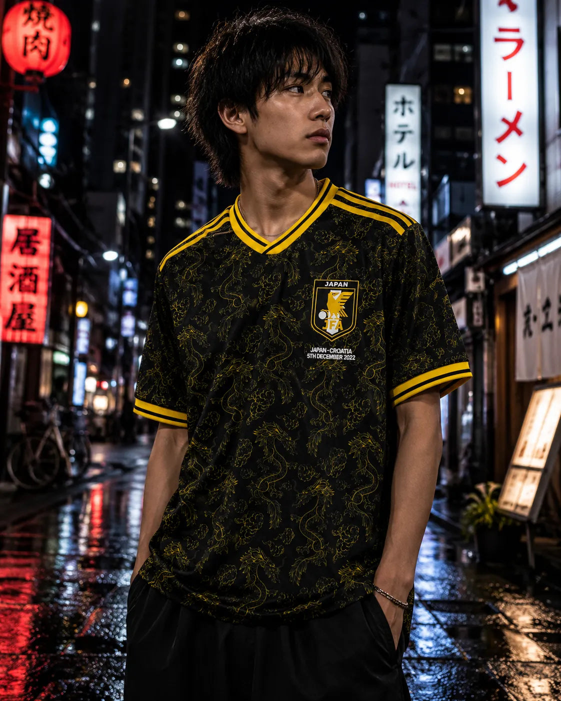Japan Dragon Black Gold Jersey