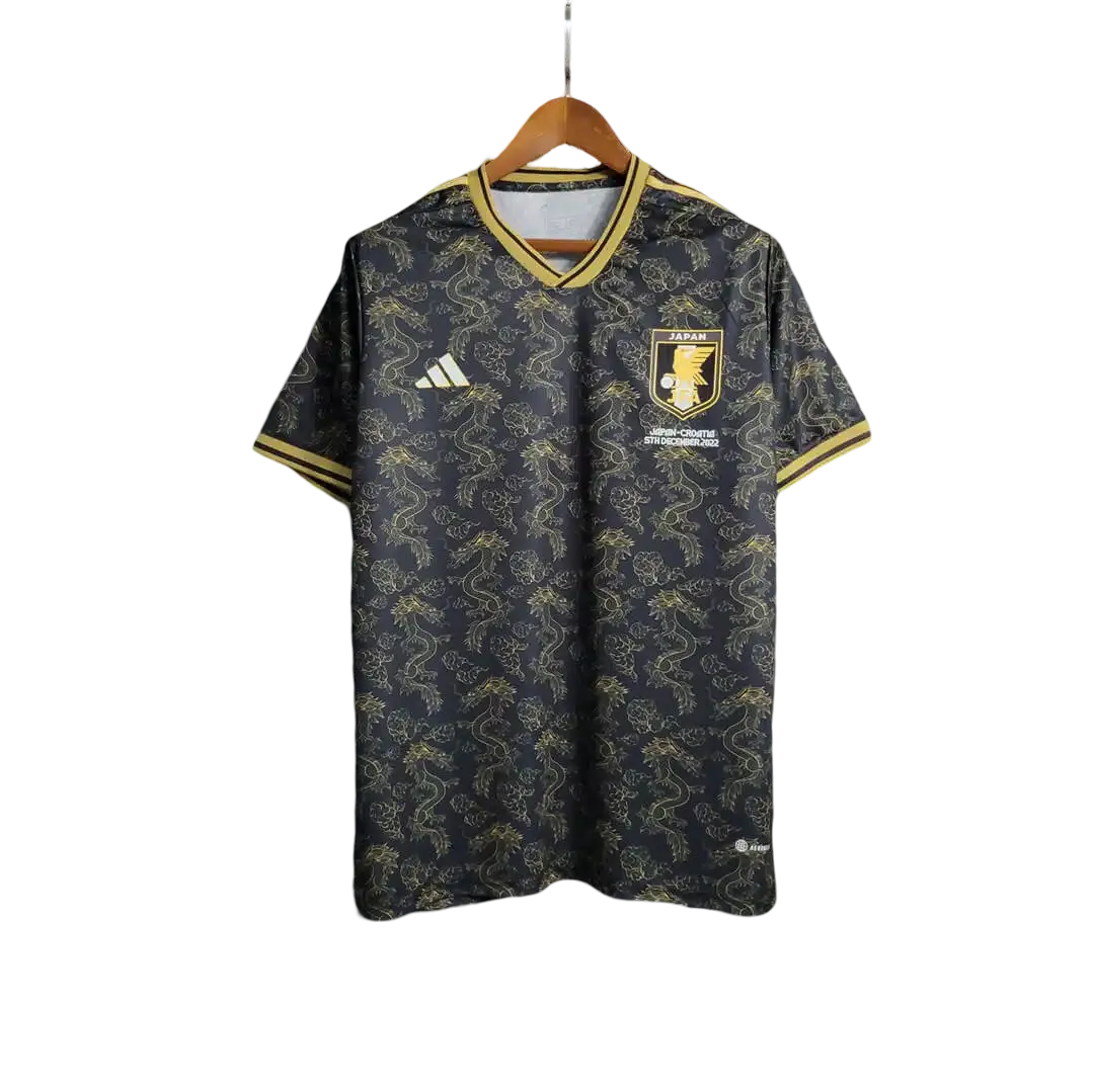 Japan Dragon Black & Gold Jersey front view – NipponKits

