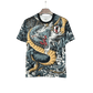 Japan dragon jersey full coverage grey gold blue traditional artwork samurai jfa dragon design NIPPONKITS Store