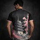 Japan dragon football shirt styled as streetwear with black and pink design