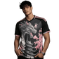 Japan football shirt with dragon artwork worn by model front view