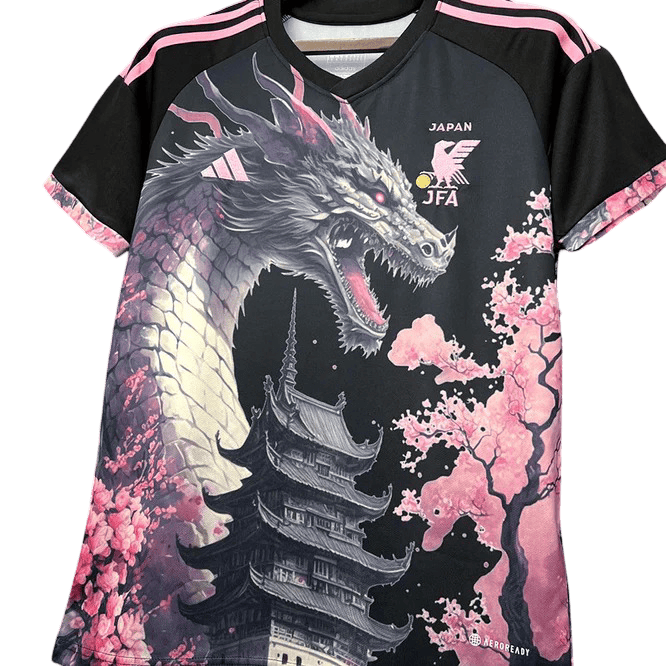 Japan Dragon Jersey Pink and Black Edition Front View at Nipponkits