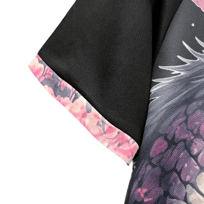 Japan Dragon Jersey Pink and Black Edition Front View at Nipponkits side