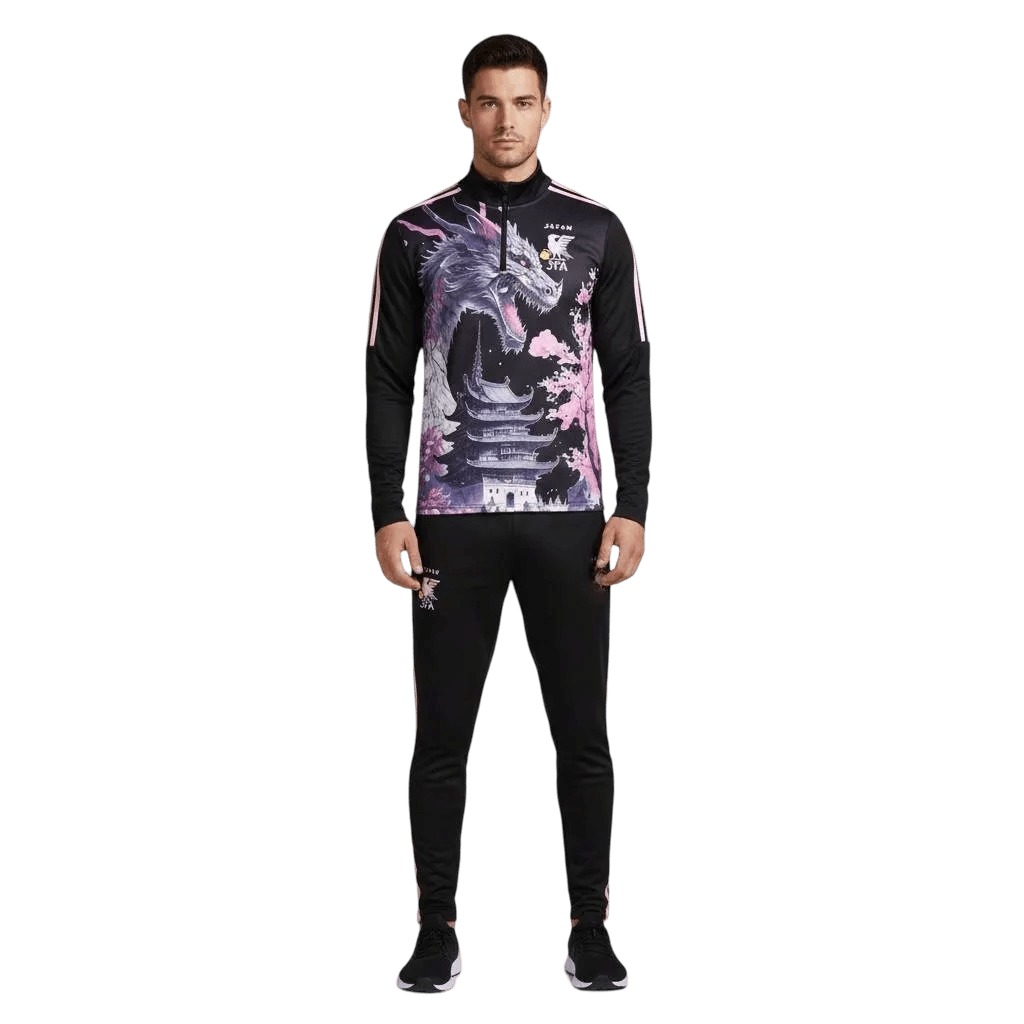Dragon tracksuit zip japan pink purple anime gradient
