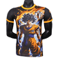 Japan Goku Aura jersey with intense orange energy flames and Ultra Instinct power by NipponKits Store