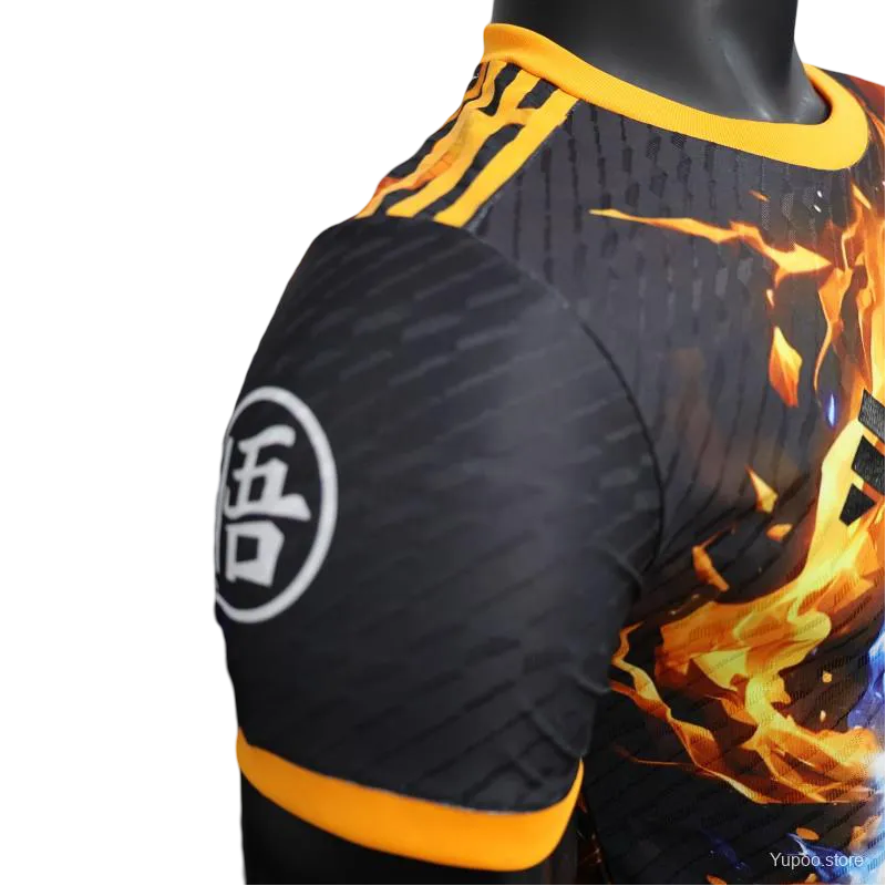 Side view of Goku DBZ Black Jersey Japan Anime Collection – NipponKits