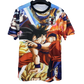 Japan Goku Evolution Jersey front view – anime football shirt inspired by Dragon Ball and Japan culture