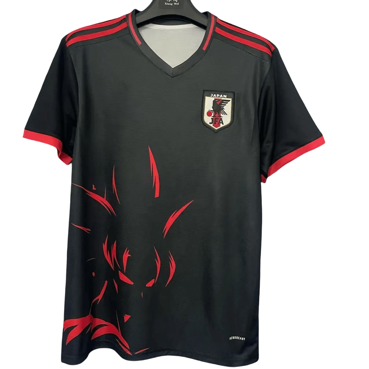 japan goku ultra instinct black and red jersey