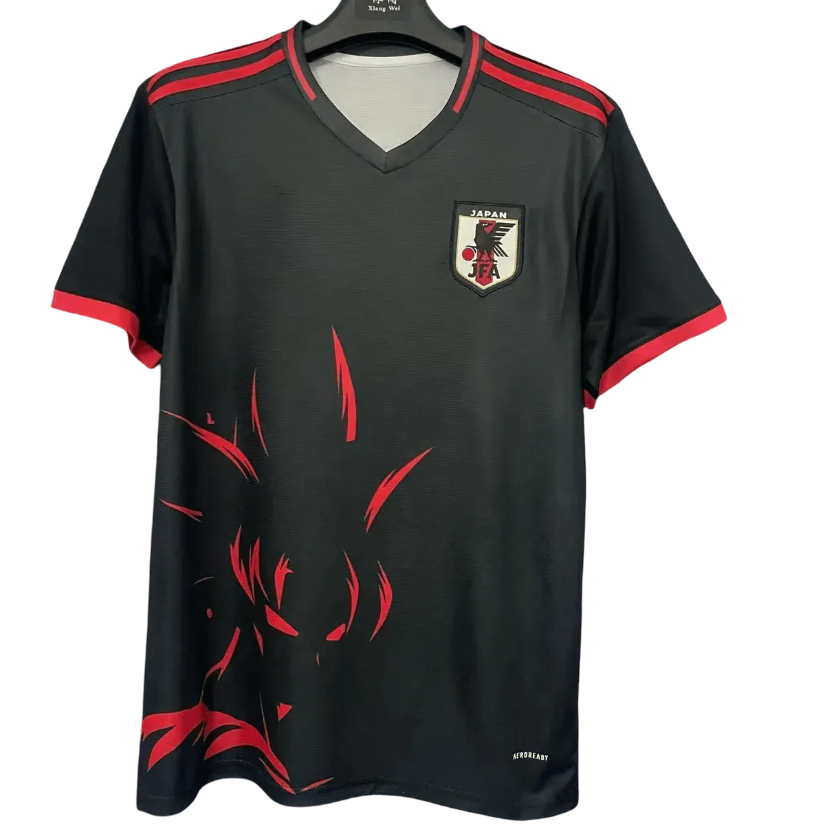 japan goku ultra instinct black and red jersey