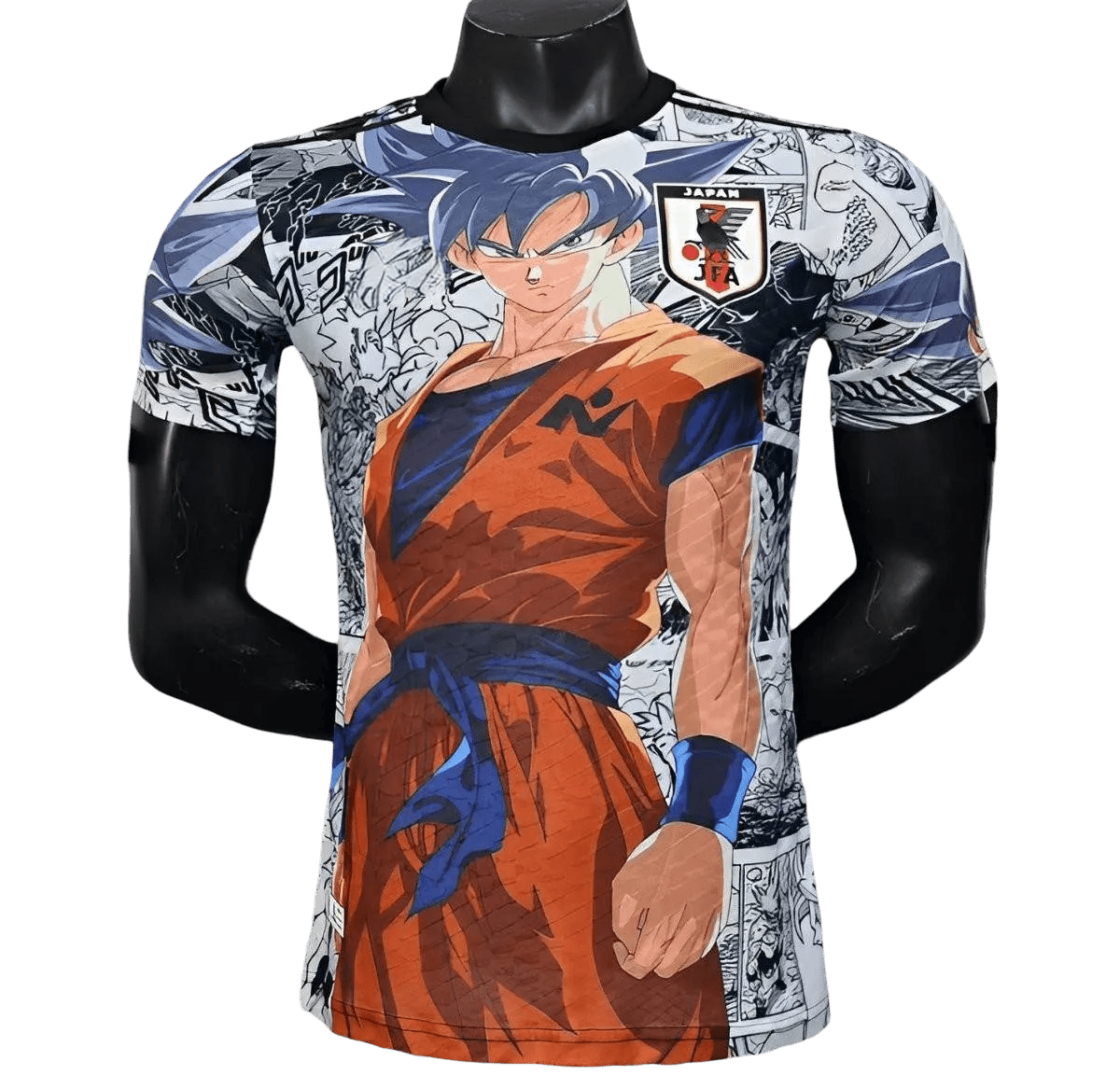 Japan Goku Ultra Instinct shirt with silver hair transformation and manga panels by NipponKits Store