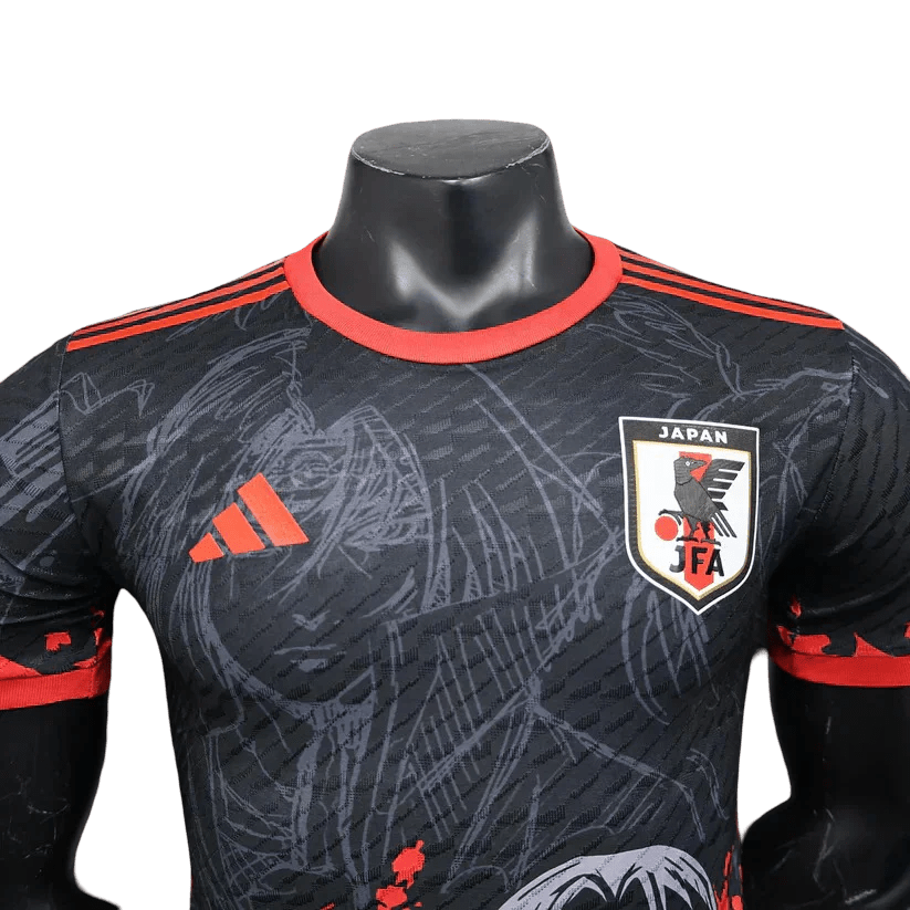 Premium Akatsuki jersey showcasing criminal organization aesthetics with blood sacrifice and subversive design elements