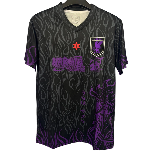Japan Itachi Uchiha Naruto Anime Football Jersey 2025 Black Flames Edition – front view