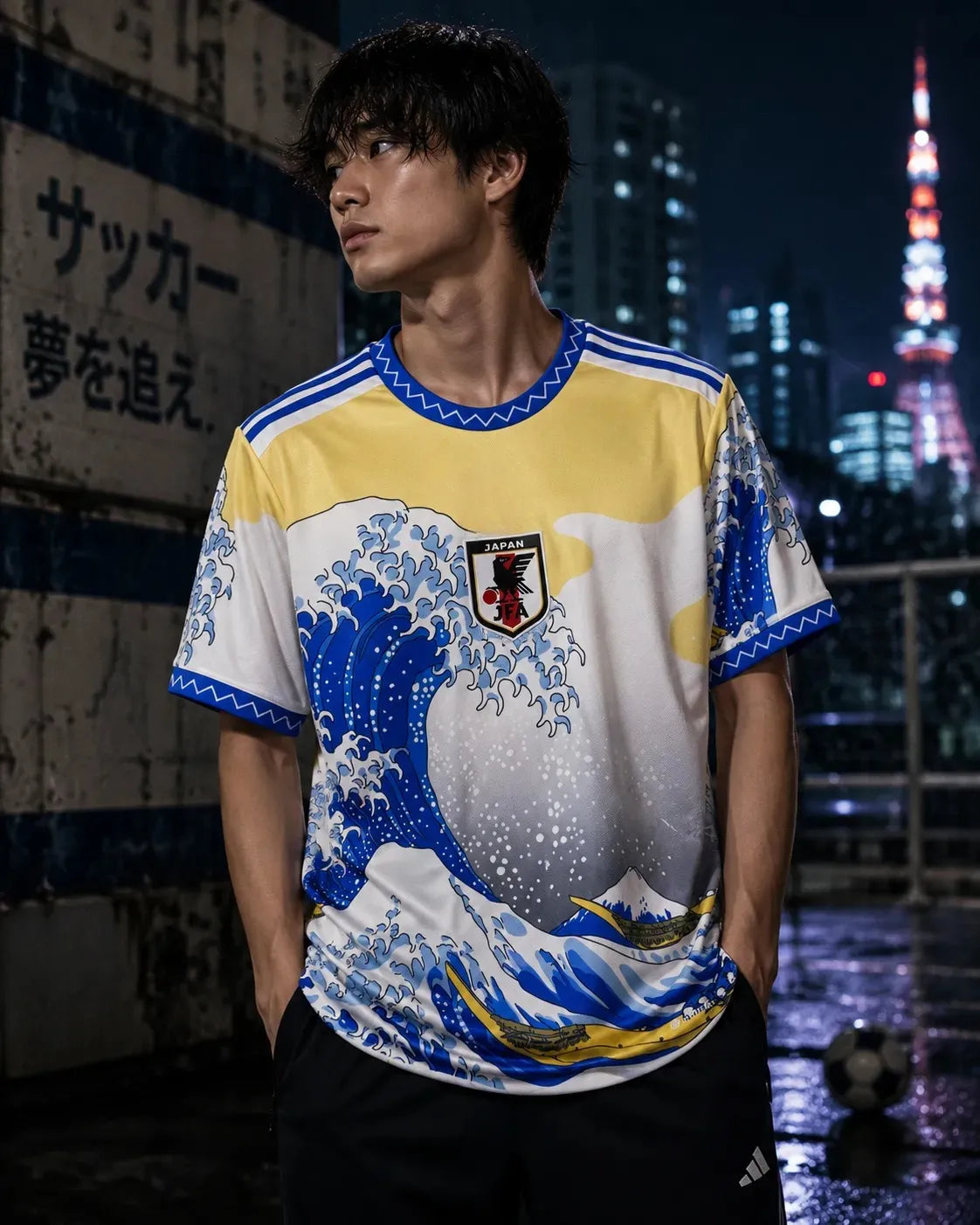 Japan Kanagawa Gold White Jersey