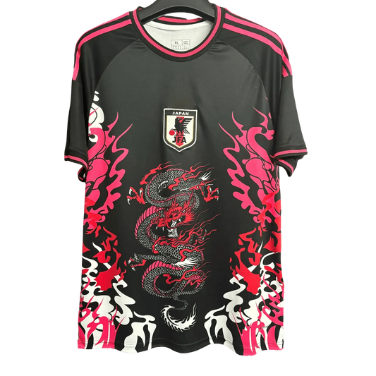 Japan katana koi football jersey warrior spirit back design neon pink
