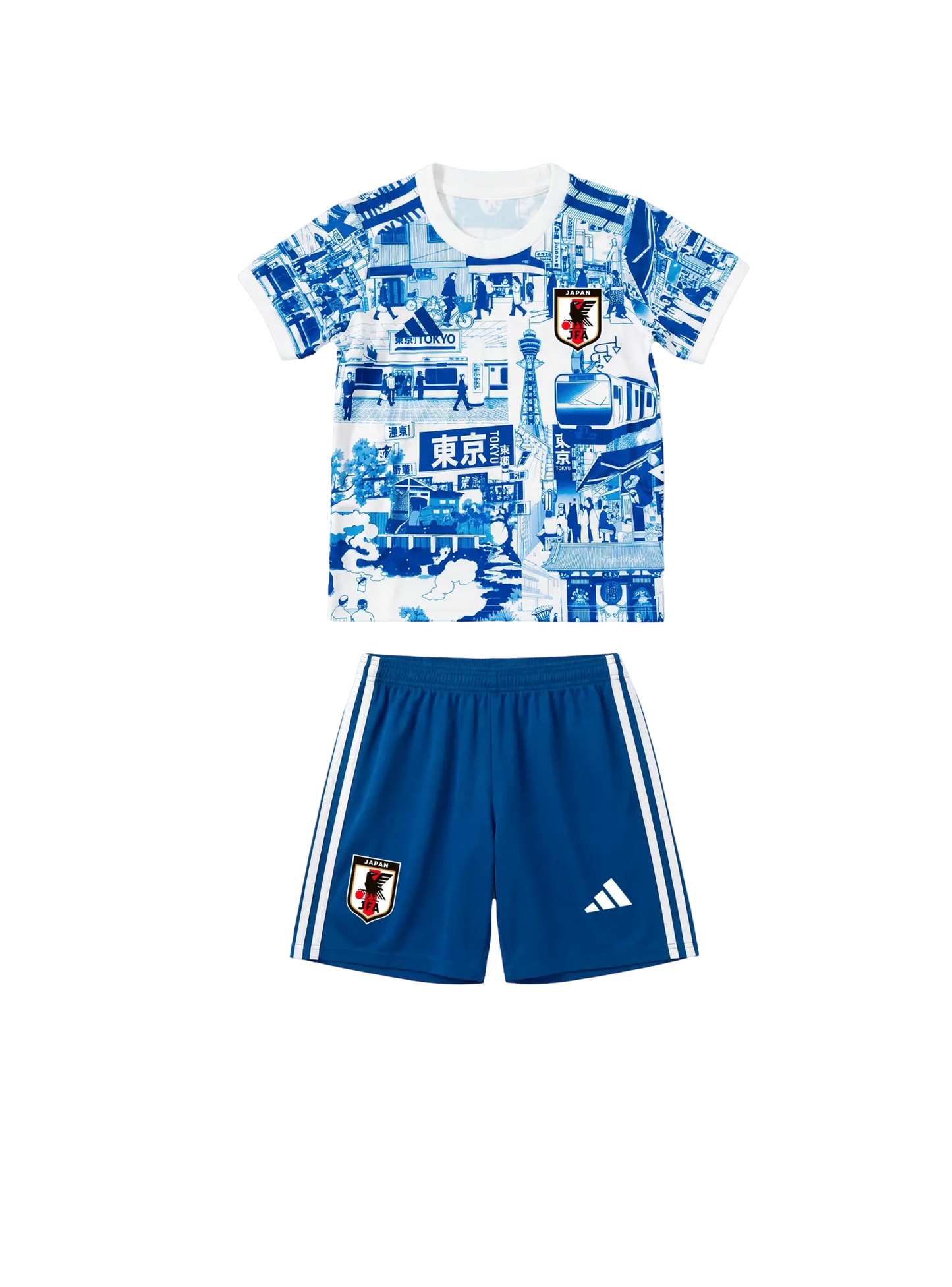 Japan Tokyo Kids Football Kit – Blue Edition front