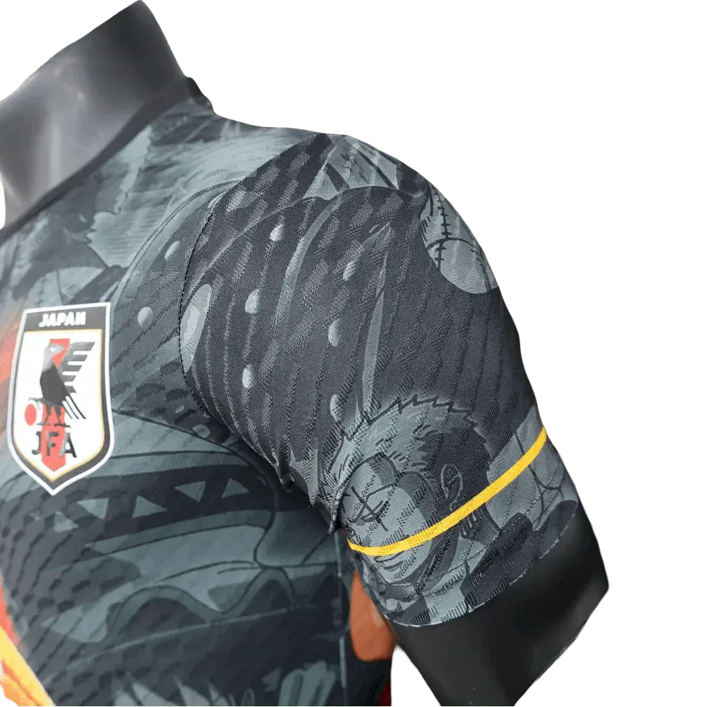 One Piece Manga T Shirt featuring Luffy Straw Hat with leadership pose and flame effects