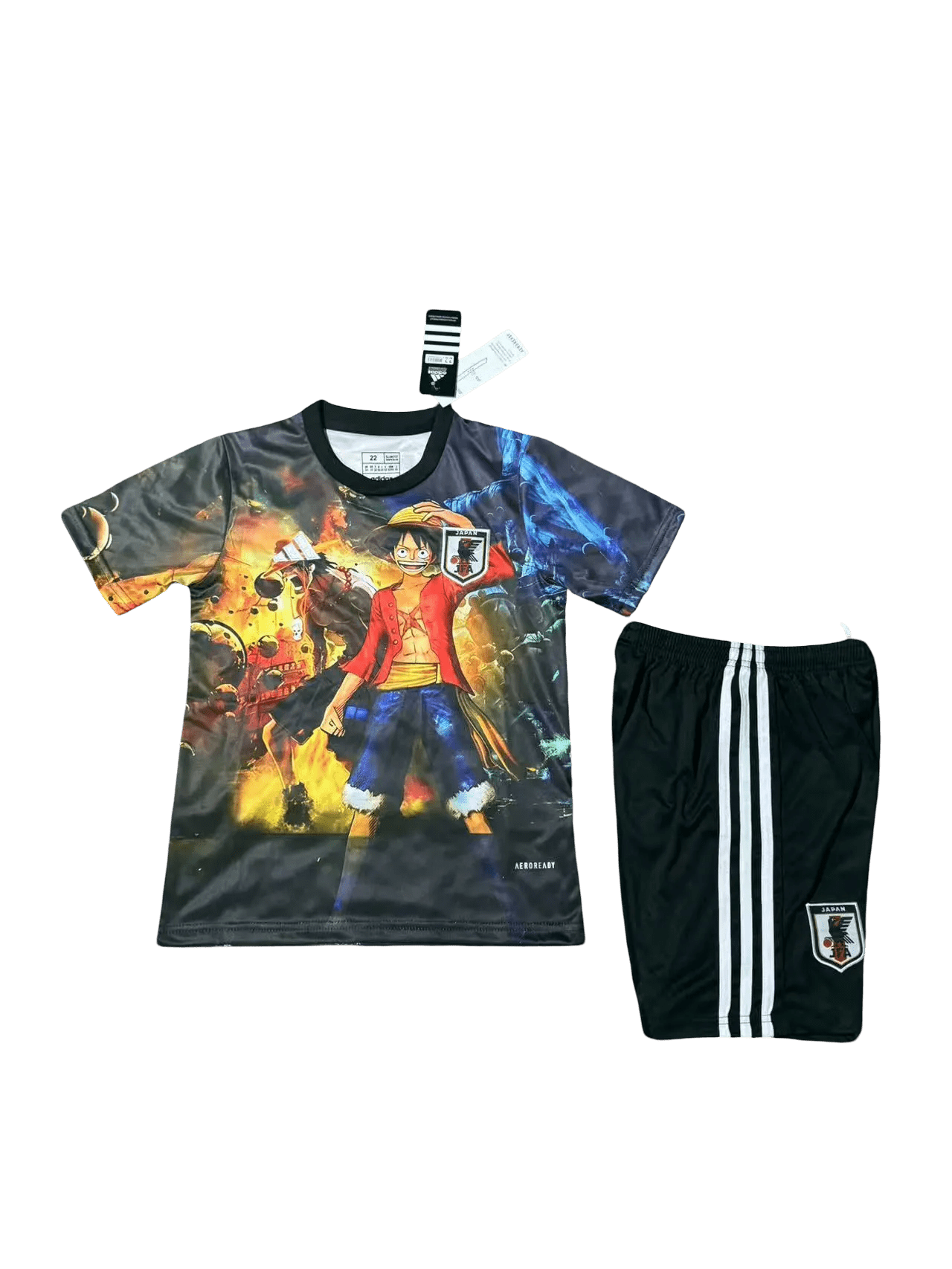 Youth soccer jersey featuring Luffy from One Piece