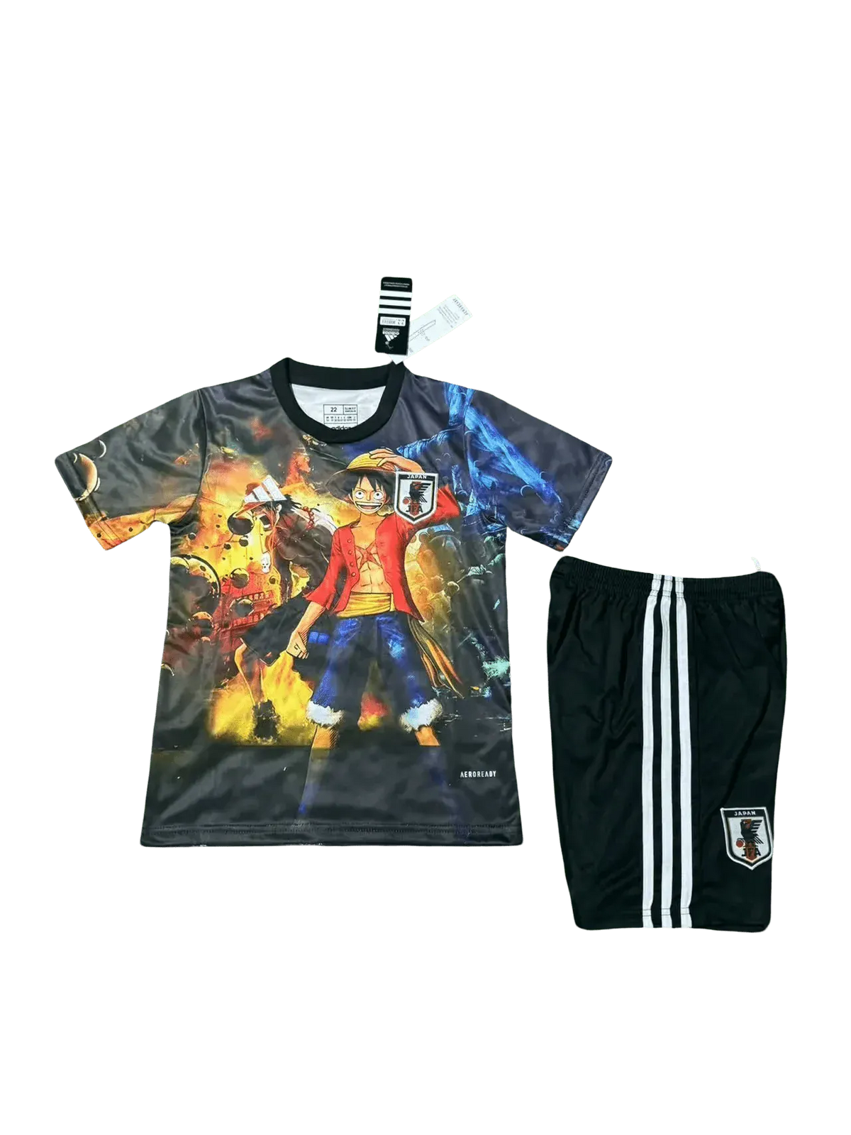 Youth soccer jersey featuring Luffy from One Piece