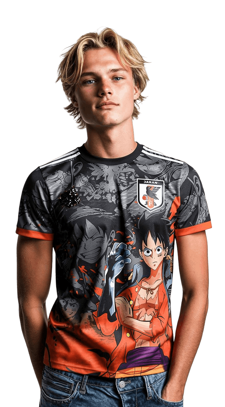 Luffy Gear 2 Jersey - One Piece Shirt worn by Model of Nipponkits