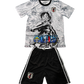 Japan Luffy Manga Youth Football Kit for kids with anime design