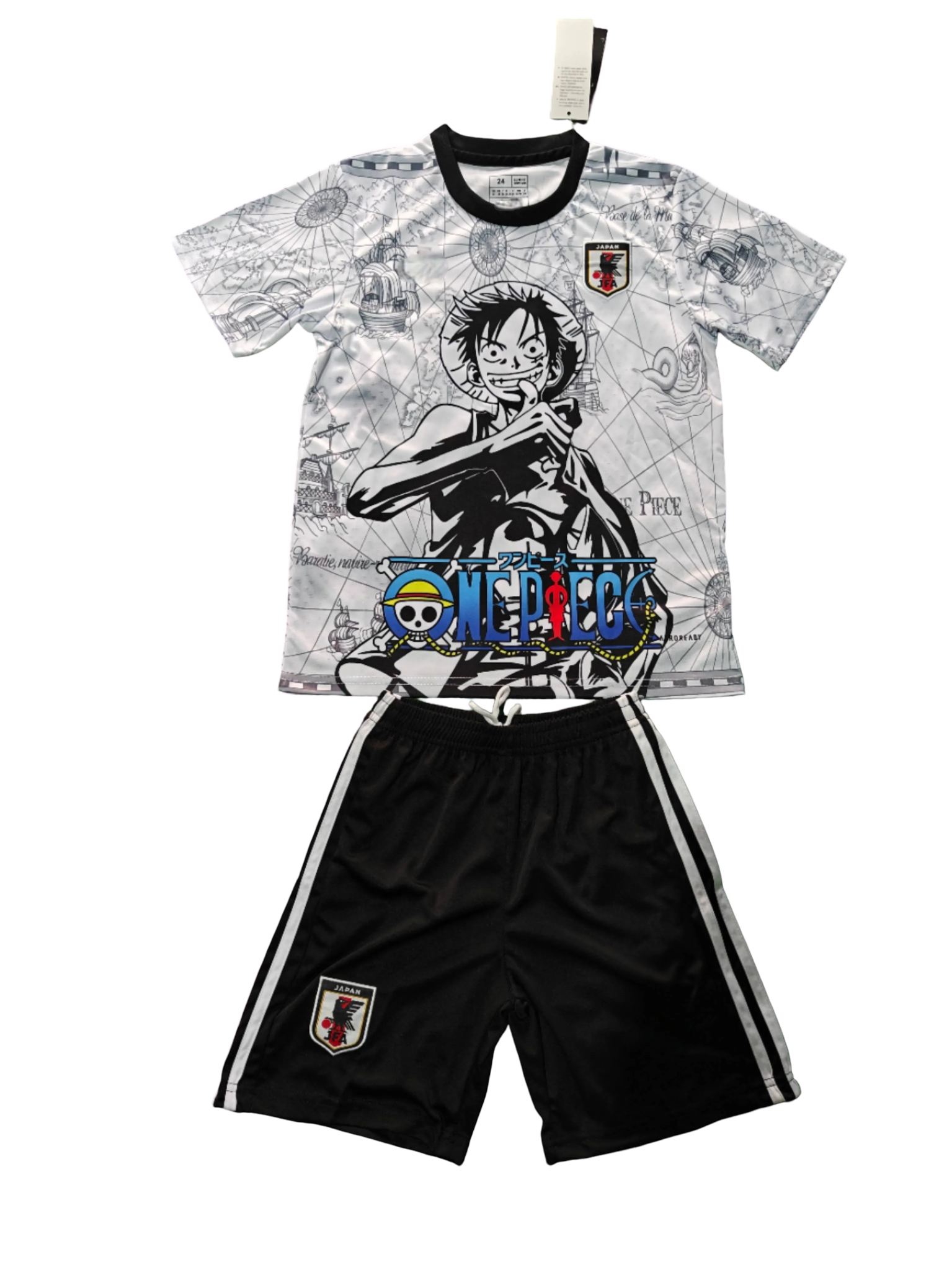Japan Luffy Manga Youth Football Kit for kids with anime design