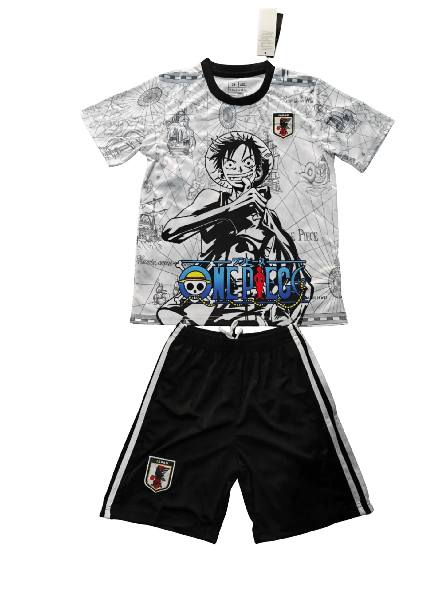 Japan Luffy Manga Youth Football Kit for kids with anime design