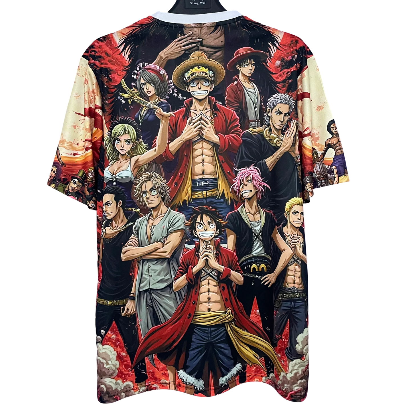 Back design of Japan Luffy Pirate Crew Jersey featuring Straw Hat Pirates from One Piece – Nipponkits exclusive anime jersey