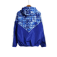Manga blue windbreaker jacket japan detachable hood design
