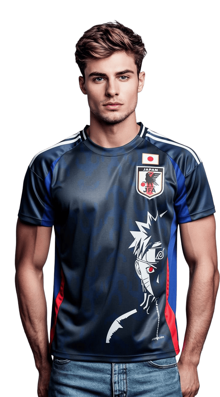 Japan Naruto Blue Jersey worn by Nipponkits Model