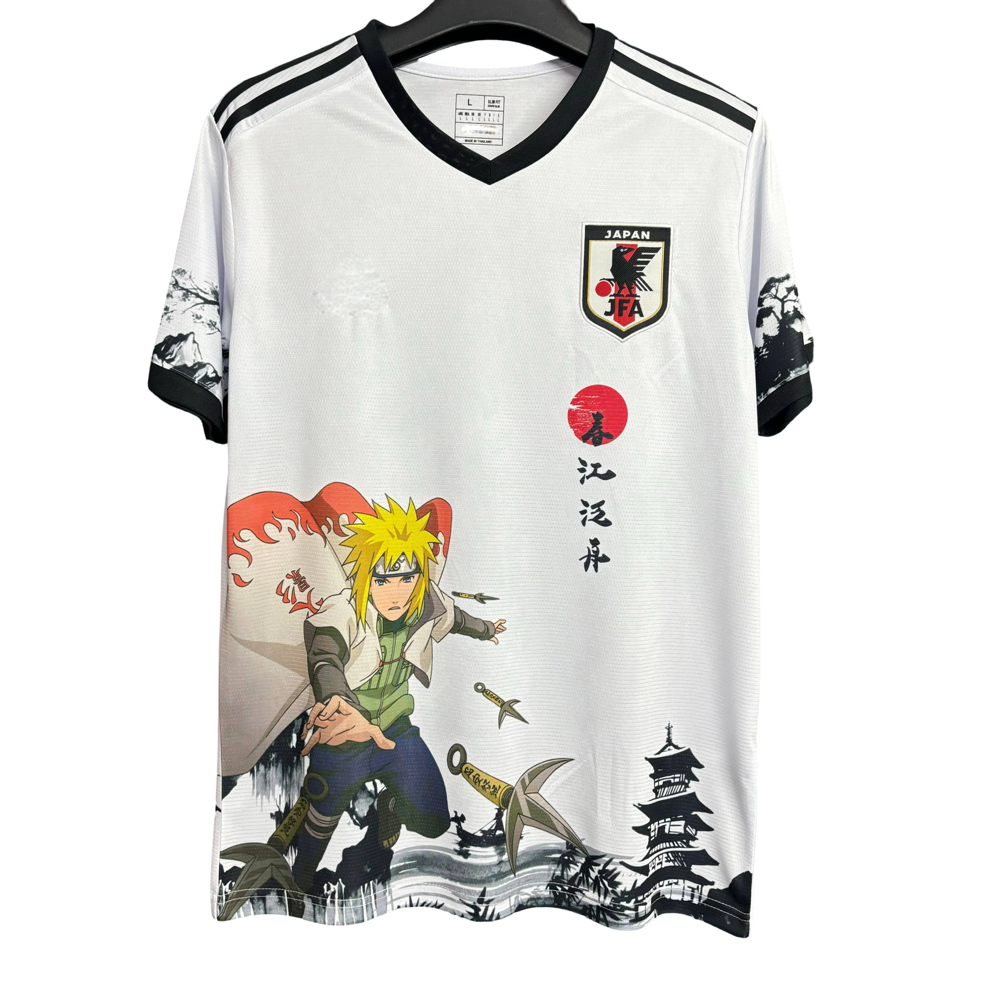 Japan naruto minato hokage anime football jersey nine-tailed fox chakra front
