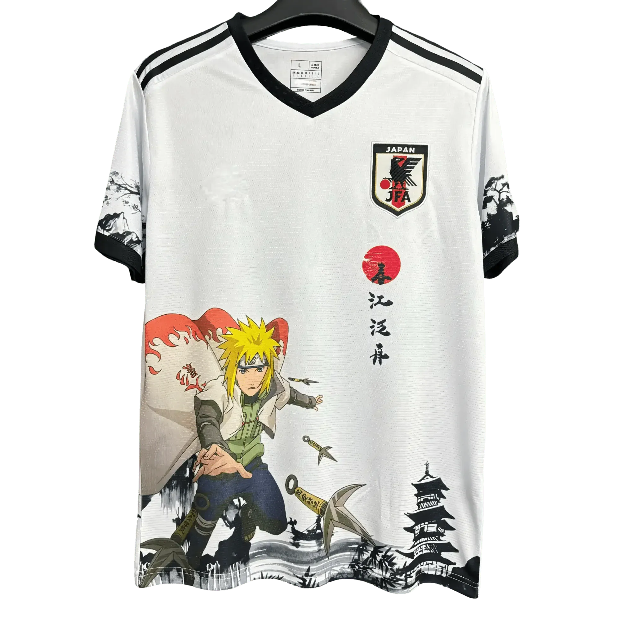 Japan naruto minato hokage anime football jersey nine-tailed fox chakra front
