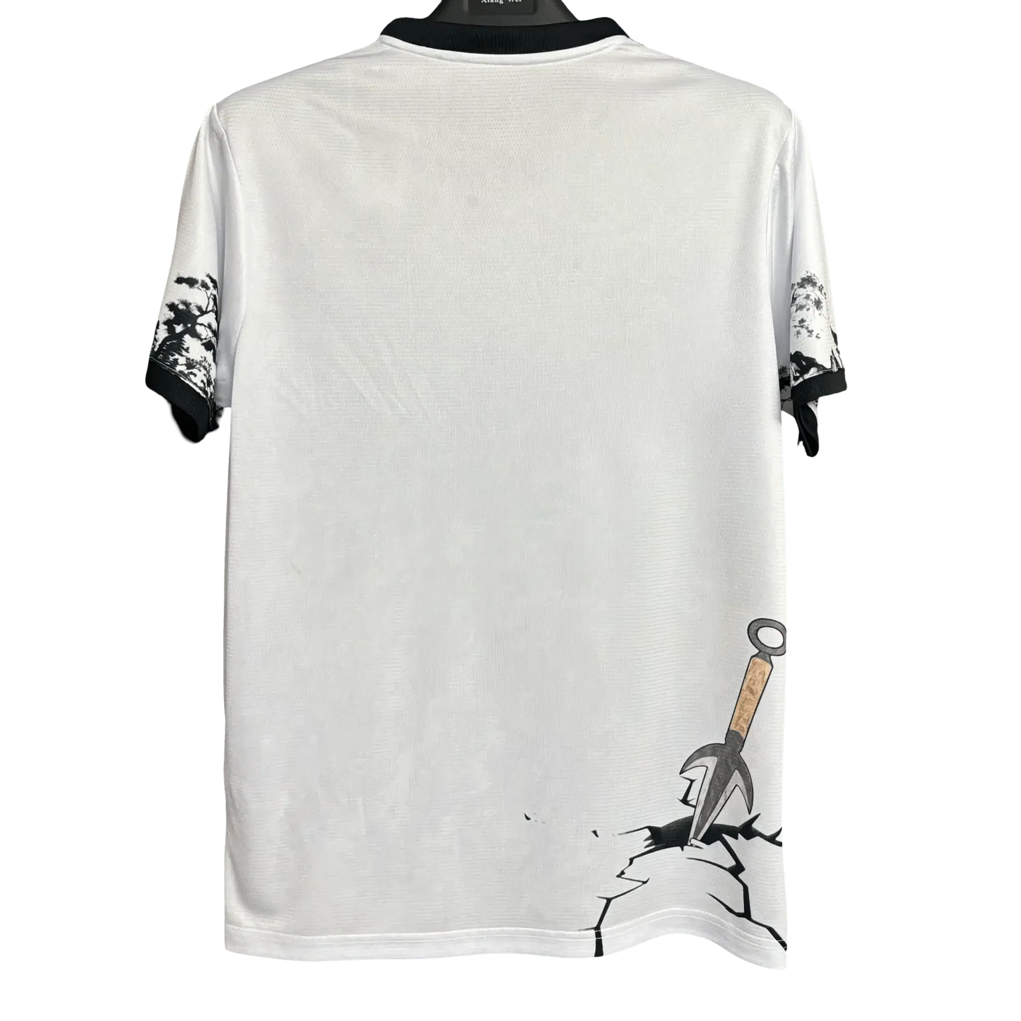 Japan anime soccer jersey naruto minato landscape pagoda back view white
