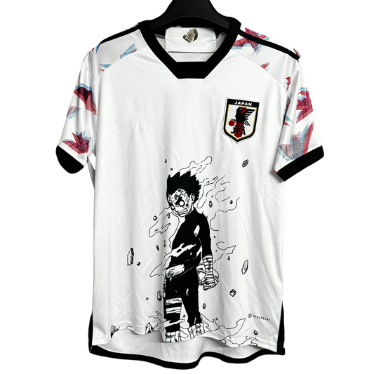 Japan anime soccer jersey naruto rock lee inner gates chakra energy front

