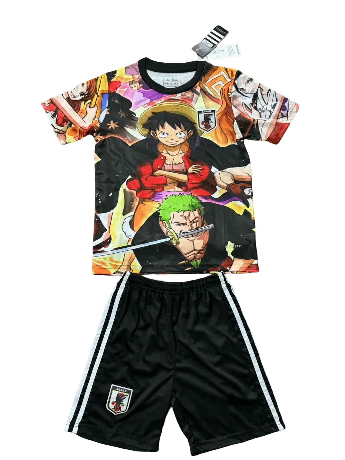 Japan One Piece Crew kids football kit with Luffy and Zoro