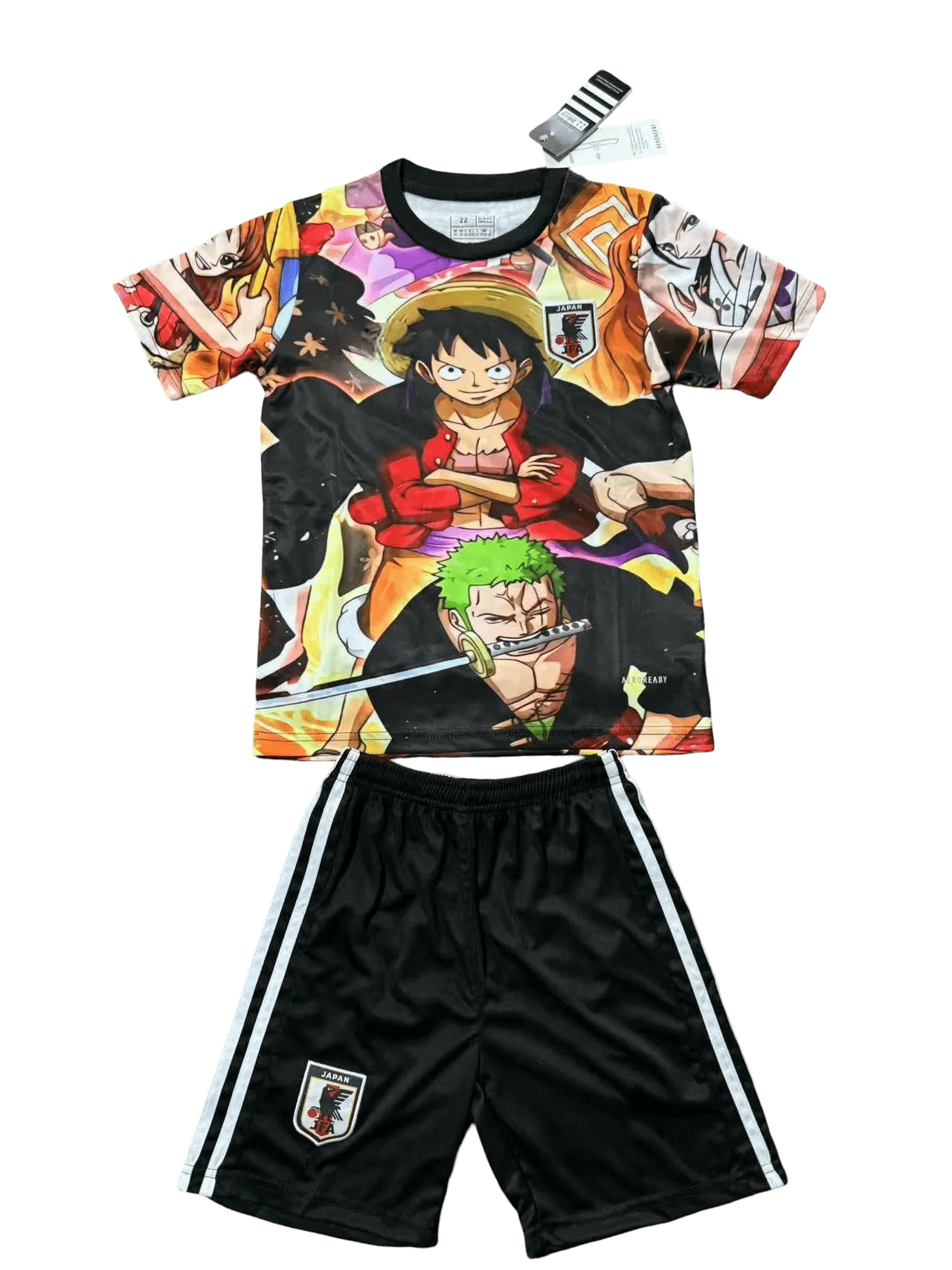 Japan One Piece Crew kids football kit with Luffy and Zoro