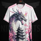 Japan Pink Dragon White Jersey