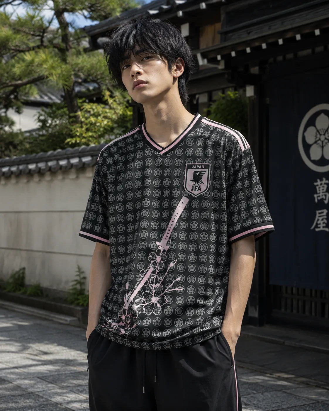 Japan Pink Katana Soccer Jersey